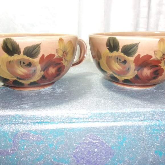 H-265 SET OF 2 VINTAGE MCCOY POTTERY SOUP BOWLS #137 - Picture 1 of 13
